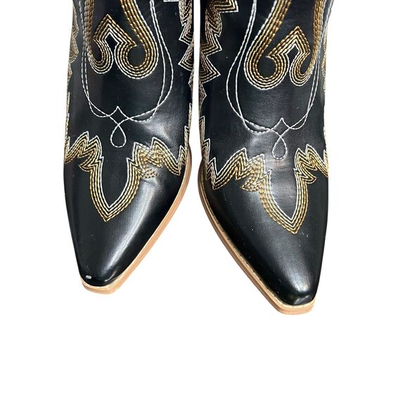 Carcuume Boots Womens Size 10 Western Ankle Cutout Embroidered Cowboy Shoes - Picture 8 of 10